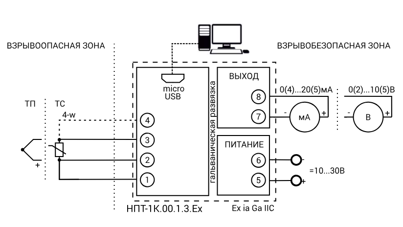 нпт1к Ex функциональная схема